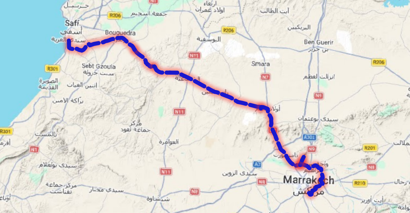 Transfert eau dessalée Safi - Marrakech